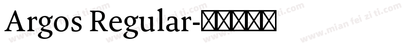 Argos Regular字体转换